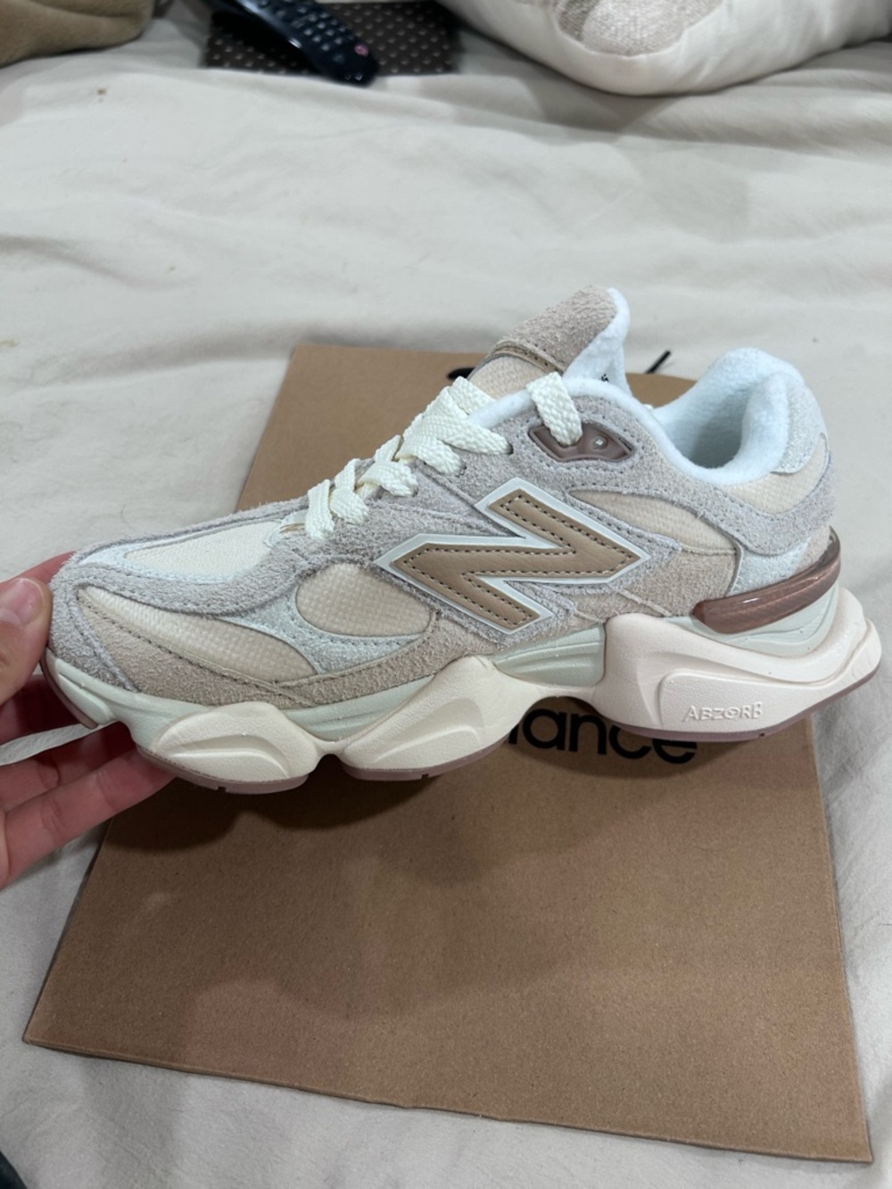 New Balance Women's Beige Cream Athletic Sneakers